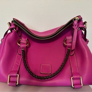 Dooney and Bourke small satchel  in pink fuchsia color